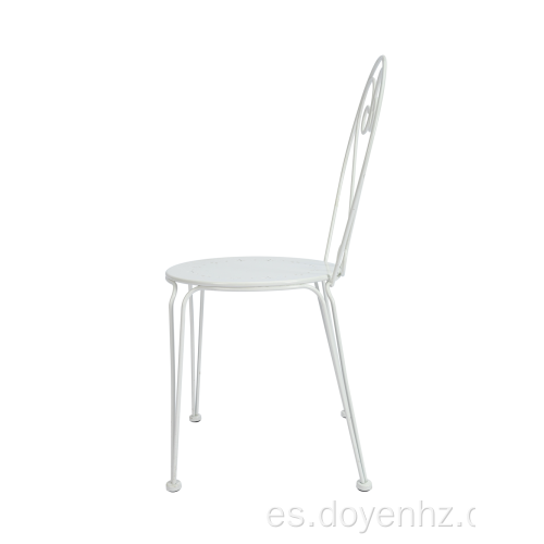 Silla Bistro Crafted de hierro forjado con asiento estampado